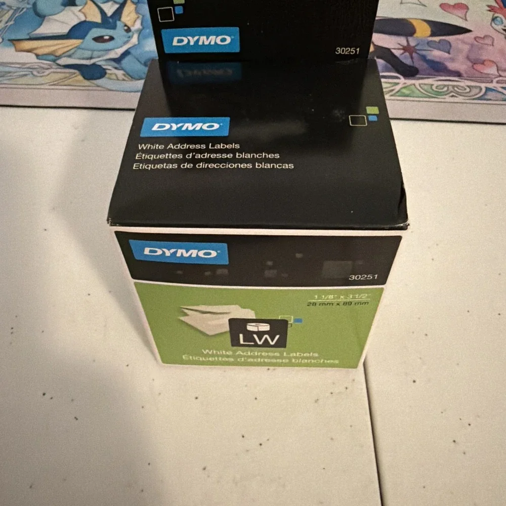 DYMO LabelWriter Address Labels 1 1/8 x 3 1/2 White 2 Rolls/130 Each. 30251
